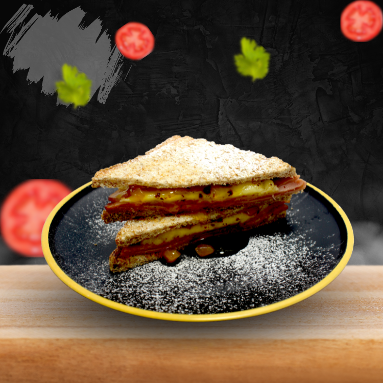 Ham And Mango Jam Cheesemelt Sandwich